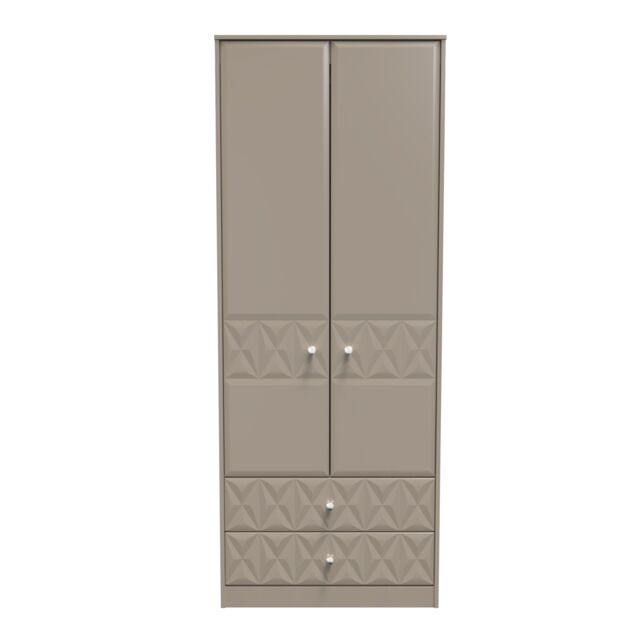 Ready Assembled 2 U Toledo 2 Door 2 Drawer Wardrobe (Ready Assembled) in Light Brown - image 1