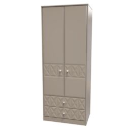 Ready Assembled 2 U Toledo 2 Door 2 Drawer Wardrobe (Ready Assembled) in Light Brown - thumbnail 3