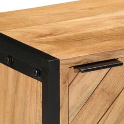 Berkfield Home Modern Bedside Cabinet 40x30x50 cm Solid Wood Acacia in Brown - Size: 40 x 30 x 50 cm - thumbnail 8