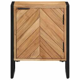 Berkfield Home Modern Bedside Cabinet 40x30x50 cm Solid Wood Acacia in Brown - Size: 40 x 30 x 50 cm - thumbnail 5