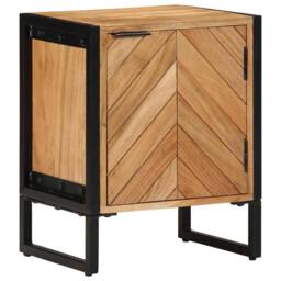 Berkfield Home Modern Bedside Cabinet 40x30x50 cm Solid Wood Acacia in Brown - Size: 40 x 30 x 50 cm - thumbnail 2