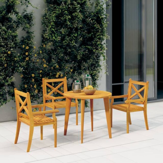 Berkfield Home Outdoor Dining Chairs 3 pcs Solid Wood Acacia - image 1