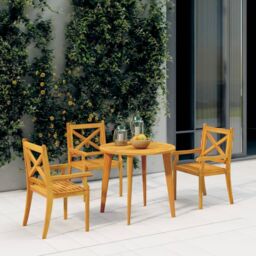 Berkfield Home Outdoor Dining Chairs 3 pcs Solid Wood Acacia - thumbnail 1