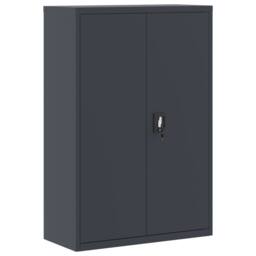 Berkfield Home Durable File Cabinet Anthracite 90x40x140 cm Steel in Dark Grey - Size: 90 x 40 x 140 cm - thumbnail 3
