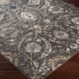 Livabliss Indigo Vintage Beige Grey Black Off-White Traditional Floral Boho Living Rug - Size: 160 cm x 220 cm - thumbnail 6