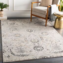 Livabliss Indigo-Vintage Beige Grey Black Off-White Traditional Floral Boho Living Rug - Size: 160 cm x 220 cm