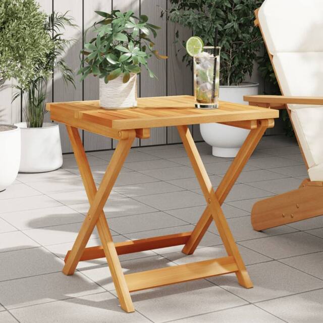 Berkfield Home Folding Garden Table 50x50x50 cm Solid Wood Acacia in Brown - Size: 50 x 50 x 50 cm - image 1