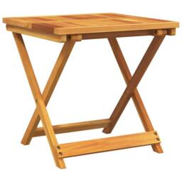 Berkfield Home Folding Garden Table 50x50x50 cm Solid Wood Acacia in Brown - Size: 50 x 50 x 50 cm - thumbnail 6