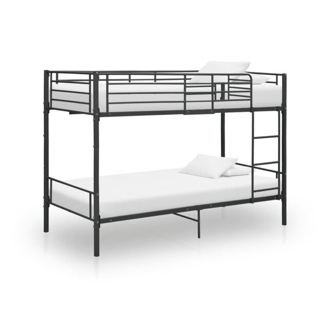 Berkfield Home Bunk Bed Black Metal 90x200 cm - image 1