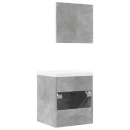Berkfield Home 3 Piece Bathroom Furniture Set Concrete Grey Engineered Wood - thumbnail 6