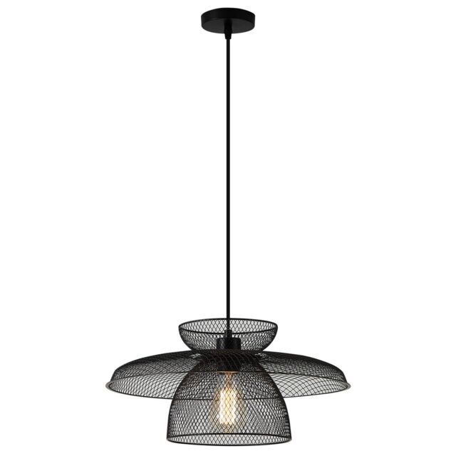 Harper Living Black Pendant Ceiling Light with Metal Mesh Shade, Hanging Industrial Light - image 1