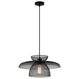 Harper Living Black Pendant Ceiling Light with Metal Mesh Shade, Hanging Industrial Light - thumbnail 1