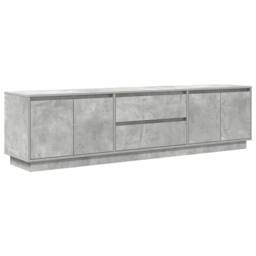 Berkfield Home TV Cabinet with LED Lights Concrete Grey 193.5x41x50 cm - thumbnail 1
