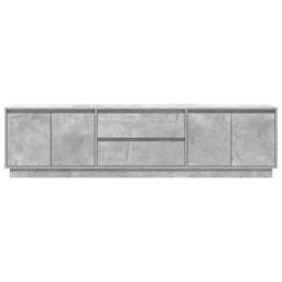 Berkfield Home TV Cabinet with LED Lights Concrete Grey 193.5x41x50 cm - thumbnail 7