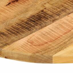 Berkfield Home Table Top √ò 80x1.5 cm Round Solid Wood Rough Mango in Brown - thumbnail 6