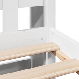 Berkfield Home Decorative Bookcase Bed without Mattress White 160x200 cm Solid W - thumbnail 9