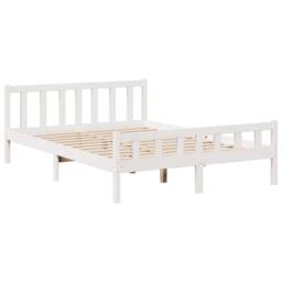Berkfield Home Decorative Bookcase Bed without Mattress White 160x200 cm Solid W - thumbnail 8
