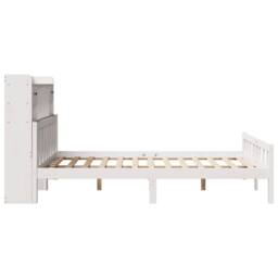 Berkfield Home Decorative Bookcase Bed without Mattress White 160x200 cm Solid W - thumbnail 5