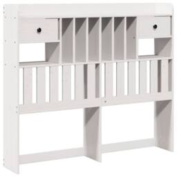Berkfield Home Decorative Bookcase Bed without Mattress White 160x200 cm Solid W - thumbnail 7