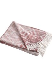 Appletree 'Sakari' Banded Tassled Bedspread in Terracotta - thumbnail 2