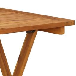 Berkfield Home 3 Piece Folding Garden Dining Set Solid Acacia Wood in Brown - thumbnail 7