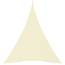 Berkfield Home Sunshade Sail Oxford Fabric Triangular 4x5x5 m Cream in Beige