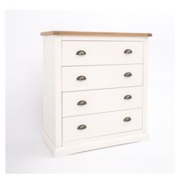 Cabinet Bits Cosenza 4 Drawer Chest of Drawers Brass Cup Handle in Off-White - thumbnail 2