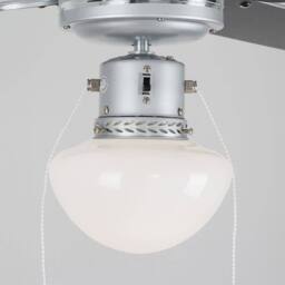 "ValueLights Mirage 42"" 4 Blade Chrome & Black Ceiling Light Fan with Remote in Silver" - thumbnail 5