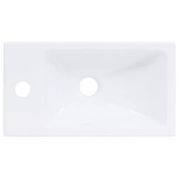 Berkfield Home Wash Basin 400x220x90 mm SMC White - thumbnail 4