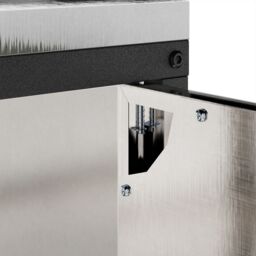 Berkfield Home Kitchen Storage Cabinet with Shelf with Storage with Door Silver Stainless steel - thumbnail 9