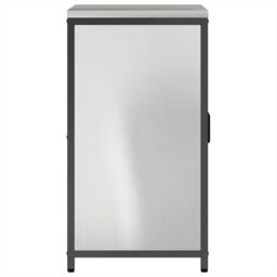Berkfield Home Kitchen Storage Cabinet with Shelf with Storage with Door Silver Stainless steel - thumbnail 7