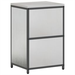 Berkfield Home Kitchen Storage Cabinet with Shelf with Storage with Door Silver Stainless steel - thumbnail 8