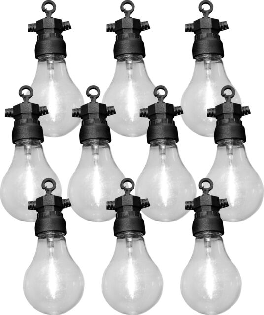 Luxform Tahiti 24V Party Light 10 Pack - A60 - Ww Bulb in Black - image 1