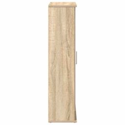 Berkfield Home Bathroom Cabinet with Roll Holder Sonoma Oak 39x22x90 cm in Brown - Size: 39 x 22 x 90 cm - thumbnail 6