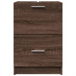 Berkfield Home Sink Cabinet Brown Oak 40x37x59 cm Engineered Wood - Size: 40 x 37 x 59 cm - thumbnail 4