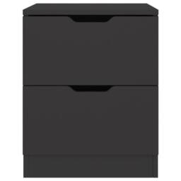 Berkfield Home Bedside Cabinets 2 pcs Black 40x40x50 cm Engineered Wood - Size: 40 x 40 x 50 cm - thumbnail 4