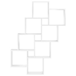 Berkfield Home Wall Cube Shelf White 90x15x119 cm Engineered Wood - Size: 90 x 15 x 119 cm - thumbnail 4
