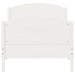 Berkfield Home Beautiful Bed Frame without Mattress White 100x200 cm Solid Wood Pine - thumbnail 4