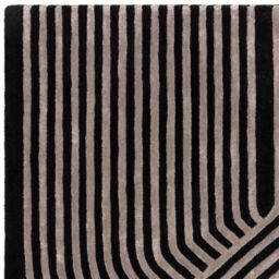 The Rug Shop UK Black Handmade Modern Easy to clean Striped Area Rug - Size: 200 cm x 300 cm - thumbnail 2