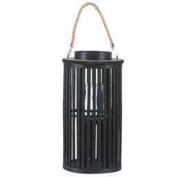 Wyld and Coco Lantern Candle Holder 40 cm Black Boho Style - thumbnail 3