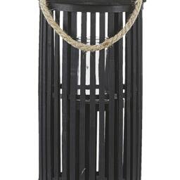 Wyld and Coco Lantern Candle Holder 40 cm Black Boho Style - thumbnail 2
