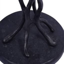 The Libra Company Lily Pad Leaf Side Table - Aluminium/Granite - L40 x W40 x H45 cm in Black - thumbnail 5