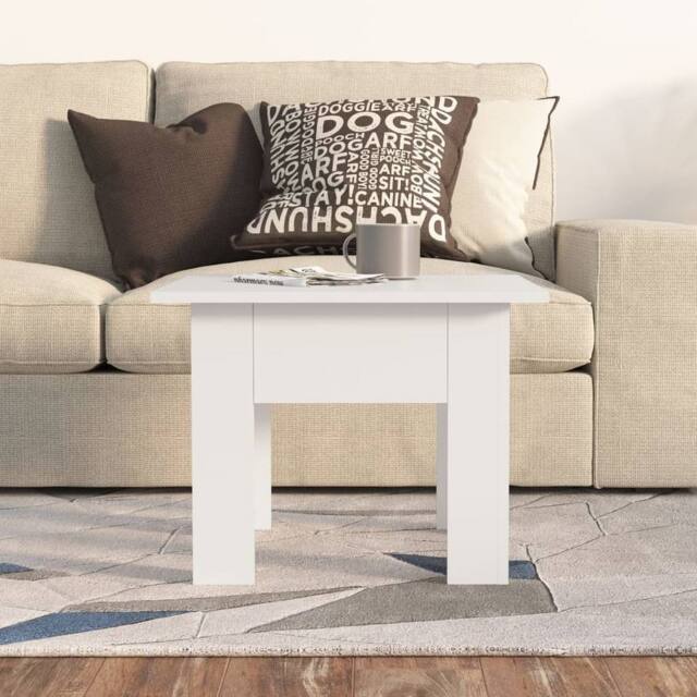Berkfield Home Modern Coffee Table White 55x55x42 cm Engineered Wood - Size: 55 x 55 x 42 cm - image 1