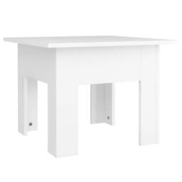 Berkfield Home Modern Coffee Table White 55x55x42 cm Engineered Wood - Size: 55 x 55 x 42 cm - thumbnail 3