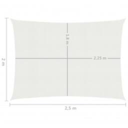 Berkfield Home Sunshade Sail 160 g/m ² White 2x2.5 m HDPE - thumbnail 6