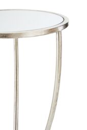 Orsina Industrial Design Silver Finish Side Table, Versatile Small Table For Livingroom, Everyday Use Lounge Table - thumbnail 3