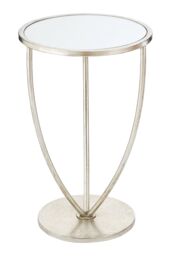 Orsina Industrial Design Silver Finish Side Table, Versatile Small Table For Livingroom, Everyday Use Lounge Table - thumbnail 2