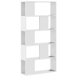 Berkfield Home Decorative Bookcase 5-Tier White 80.5x23.5x162.5 cm Engineered Wood - thumbnail 3
