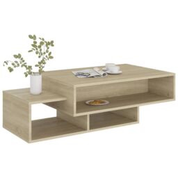 Berkfield Home Coffee Table Sonoma Oak 105x55x32 cm Engineered Wood in Brown - Size: 105 x 55 x 32 cm - thumbnail 4