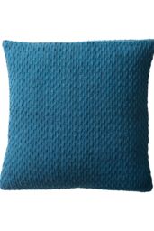 Drift Home 'Hayden' Filled 100% Cotton Basket Weave Cushion in Teal - Size: 43 cm x 43 cm - thumbnail 2